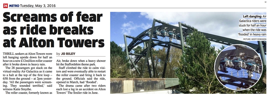 Alton Towers Ride Breaks 2
