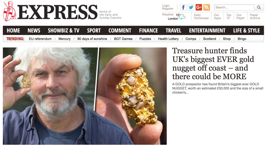 Biggest Gold Nugget in Britain 2