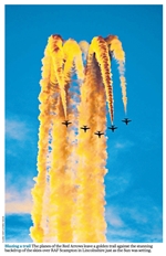 Red Arrows at sunset