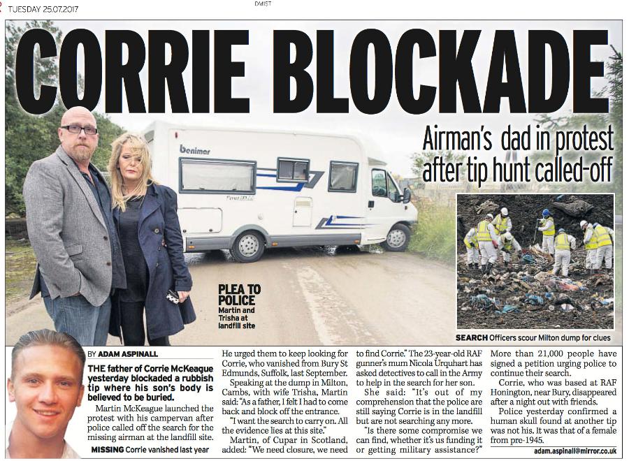 Dad Blocks Rubbish Tip Entrance