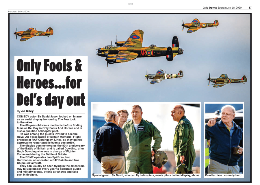Actor David Jason at Battle of Britain Air Display