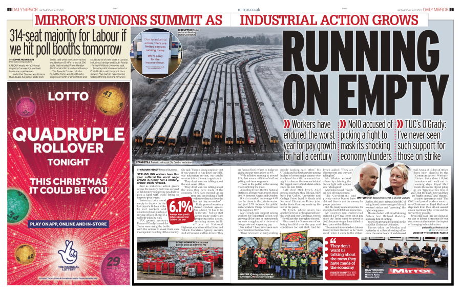 477 3 Train strikes Dec Mirror