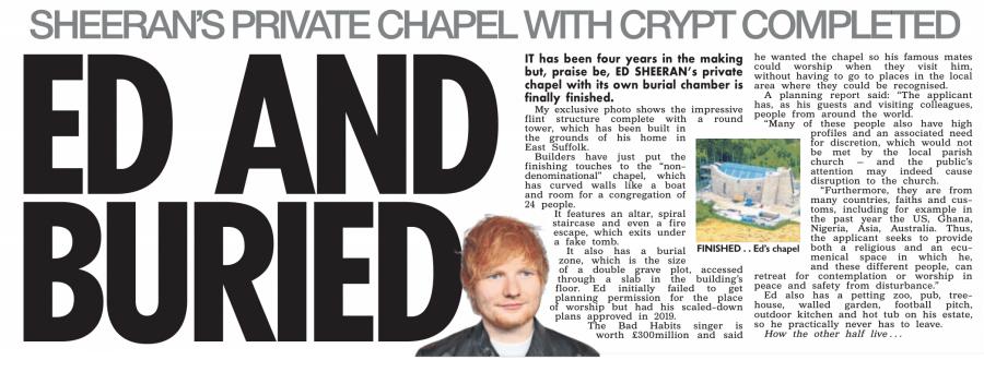 500 3 .Sheeran Chapel