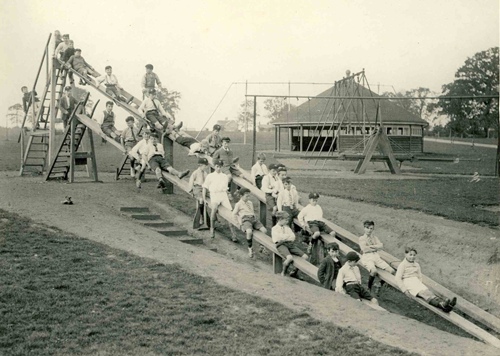First Children's Slide Cutting First Children's Slide